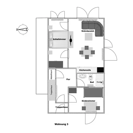 Haus Wildfang 3 アパート ダーメ